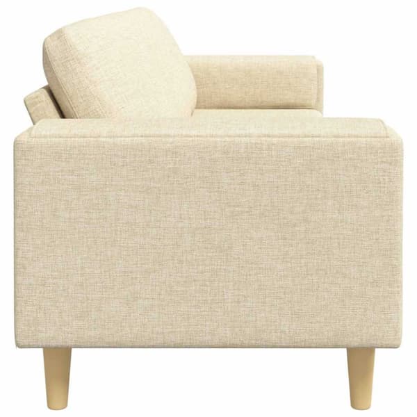 Vardagsrumsoffa Kräm 250 x 77 x 76 cm Polyester