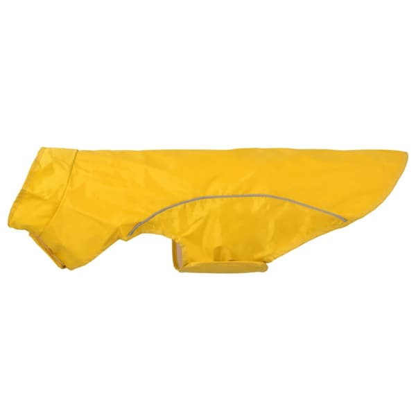 Regnrock för hundar med reflexer polyester gul 2XL