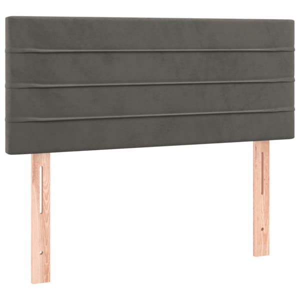 Sänggavel mörkgrå 80x5x78/88 cm sammet