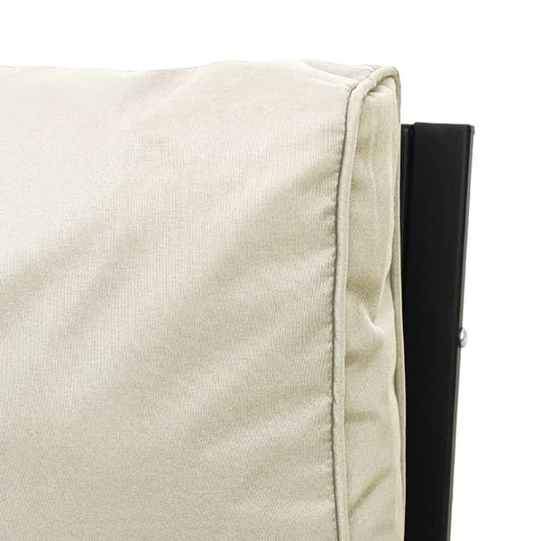 Trädgårdsstolar med sandfärgade dynor 2 st 62x75x79 cm stål