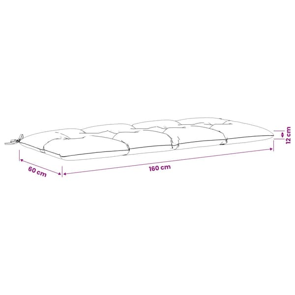 2-delade Bänk Kuddar VIANEN 100% Polyester Antracit