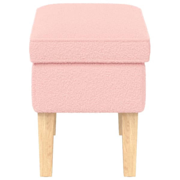Fotpall Rosa 55 x 35 x 41 cm Bouclé
