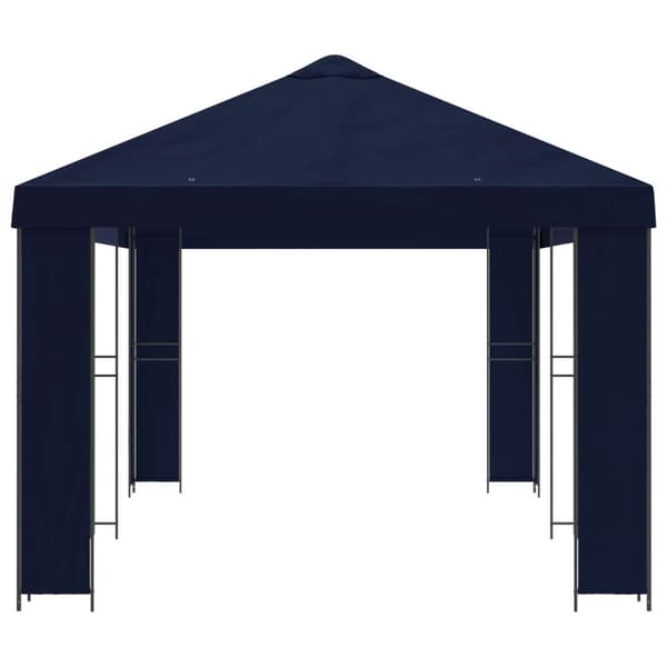 Trädgårdsgazebo 6 x 3 m Blå Polyester och Stål 190