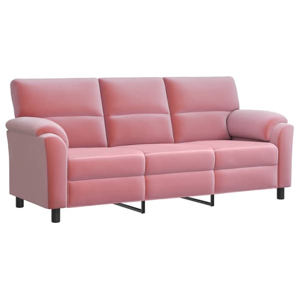 Soffset 3 st Rosa Sammet