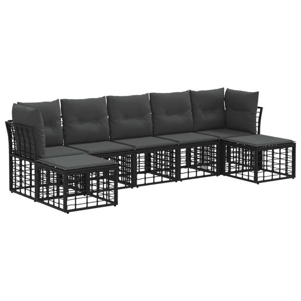 Utomhussoffset Svart Polyester