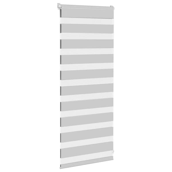 Rullgardin zebra ljusgrå 55x100 cm tyg bredd 50,9 cm polyester