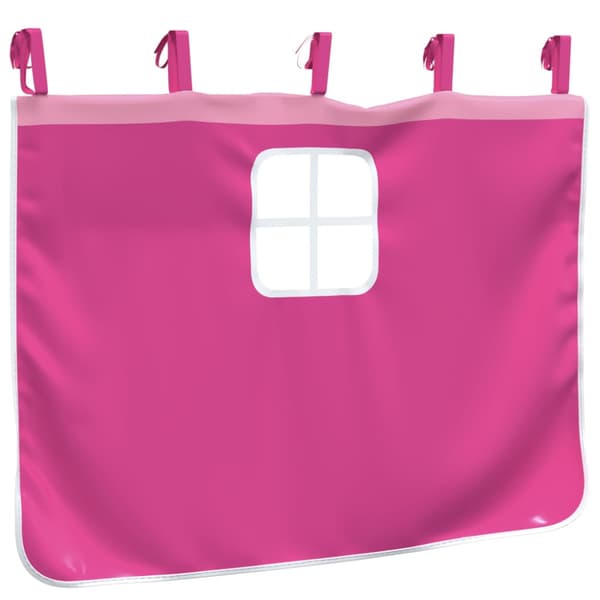 Gardiner för loftsäng med torn rosa polyester