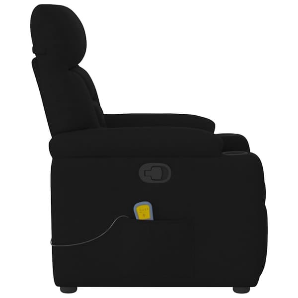 Massagefåtölj svart tyg