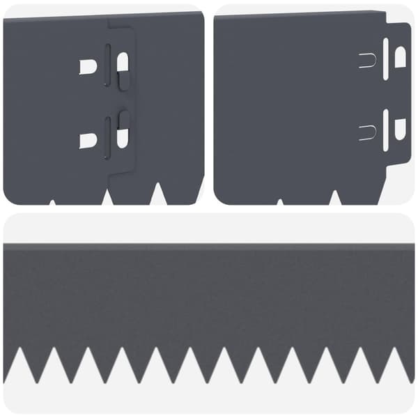 Kant för gräsmatta 50 pcs 103 x 10 cm Stål Antracit