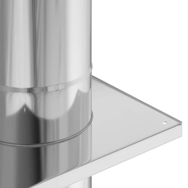Skorstensextension Silver 25 x 25 x 82 cm Rostfritt stål