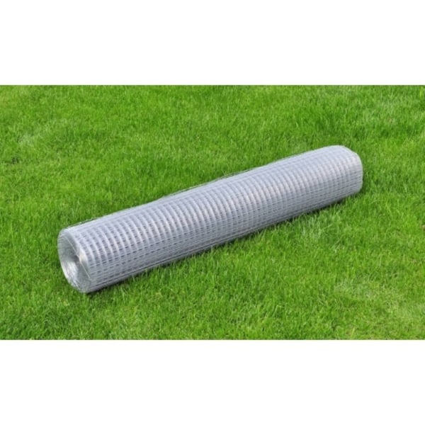 Nätstängsel galvaniserat stål kvadrat 1x25 m silver