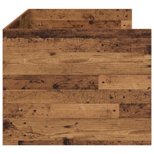 Sängram med förvaring Gammalt trä 80 x 200 cm Konstruerat trä