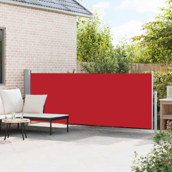 Infällbar sidomarkis 140x500 cm röd