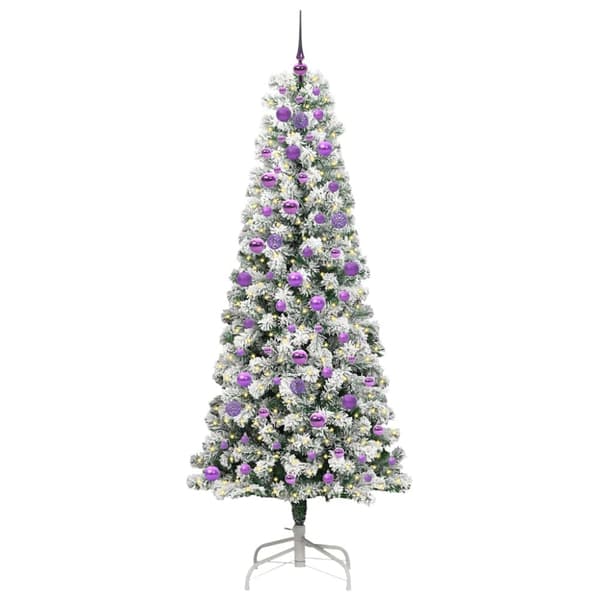 Plast Hingad Julgran med 300 LED-lampor Grön och Vit 210 cm