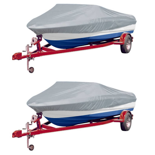 Båtöverdrag 2 st grå längd 427-488 cm bredd 229 cm