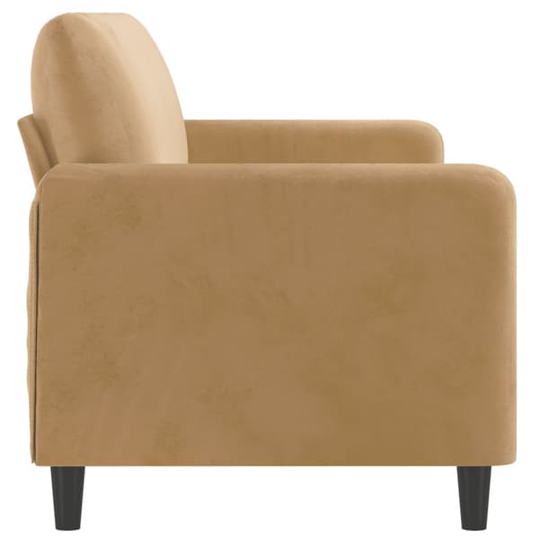 3-sitssoffa brun 180 cm sammet