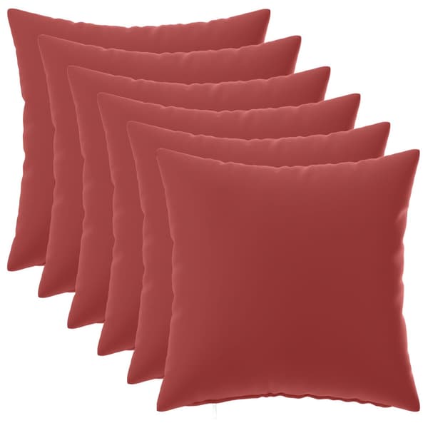 Kudde med kudde HEERLEN 6 st Vinröd Polyester