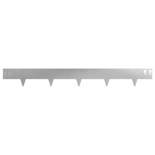 Kant för gräsmatta 30 pcs 100 x 12 cm Stål Silver