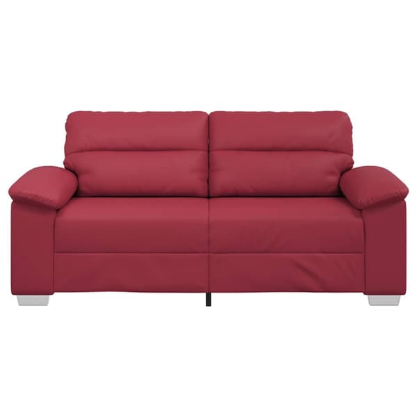 2-sitssoffa vinröd 180x81x84 cm konstläder