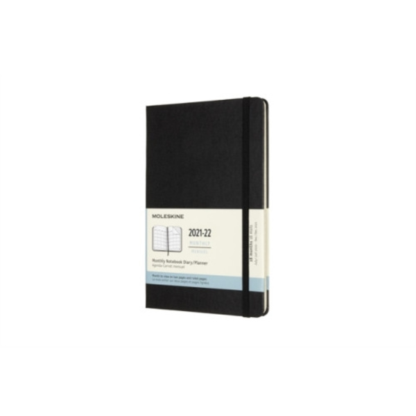 Moleskine 2022 18-Month Monthly Large Hardcover Notebook: Black