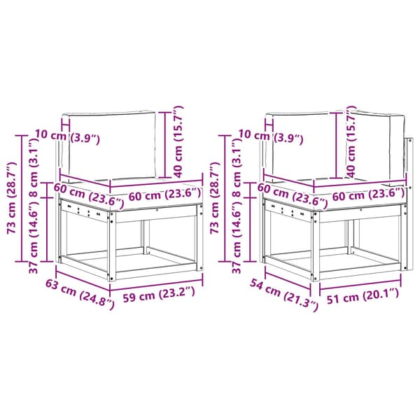 Utomhussoffset med kudde 8 pcs Vit och grädde Polyester