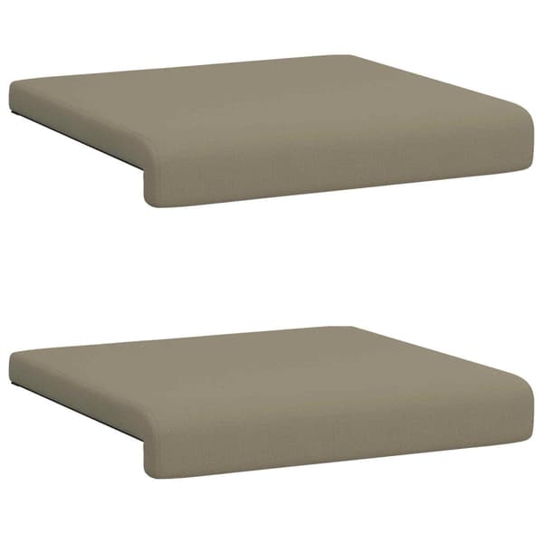 Bänk kudde 2 st Texturerad Sammet Kaki Djup 35 cm