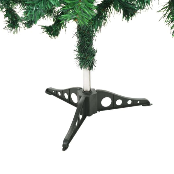 Belyst plastgran med kulor 210 cm 910 grenar