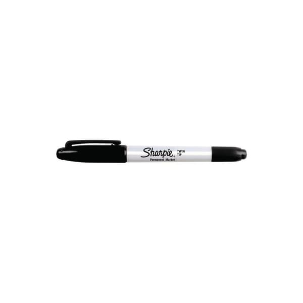 Märkpenna SHARPIE Twin Tip svart 12/fp