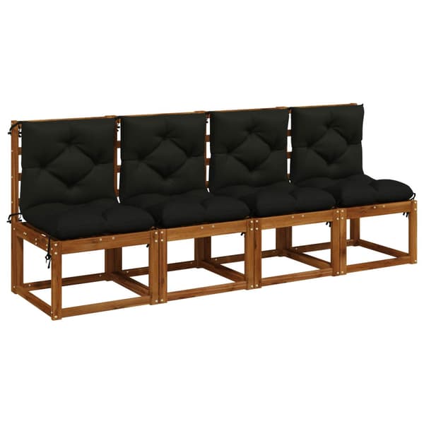 4-delade pallkuddar VIANEN 4 st 100% Polyester Svart