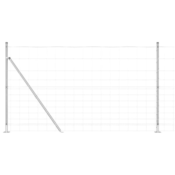 Stängselstolpe Galvaniserad 25 x 1,4 m Stål