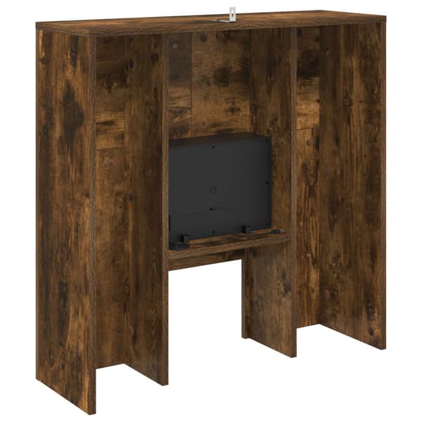 Elektrisk eldstad Rökt ek 75 x 24,5 x 75 cm Konstruerat trä