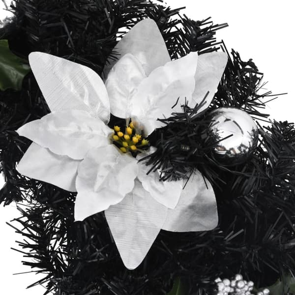 Julbåge med LED svart 90 cm PVC