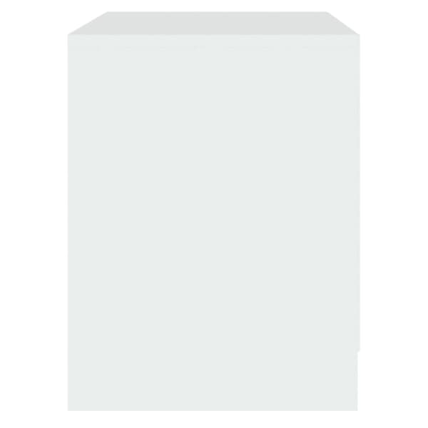 Sängbord vit 45x34,5x44,5 cm konstruerat trä