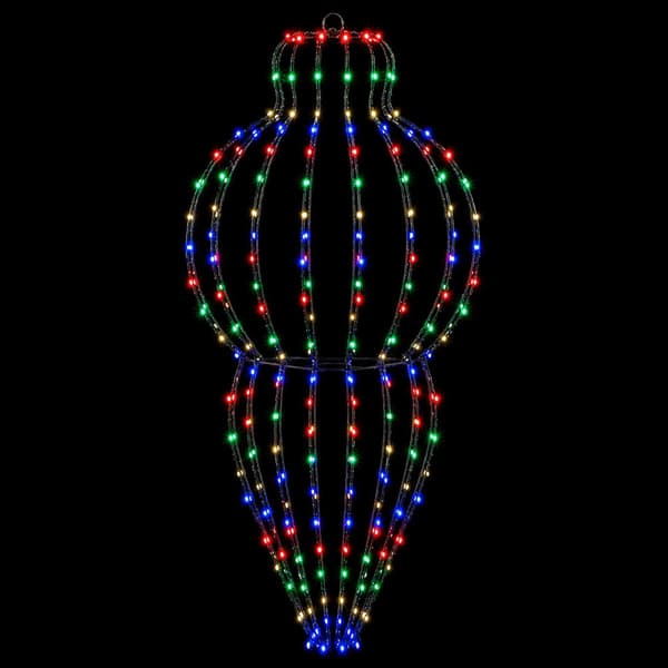 Julspira med belysning 320 LED-lampor Mångfärgad