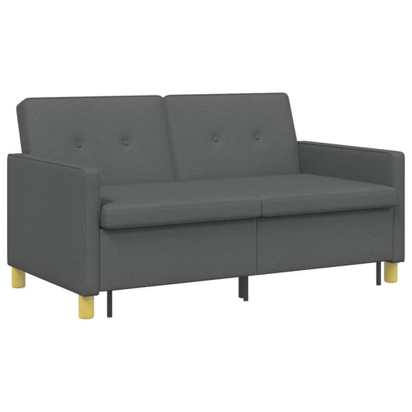 Pull Out Sofa Bed Mörkgrå Tyg