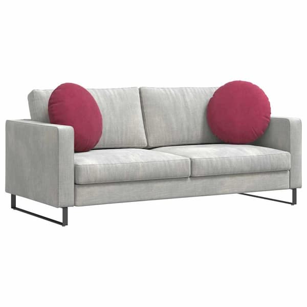 Sittkuddar 2 pcs Vinröd Ø50 x 19 cm Sammet