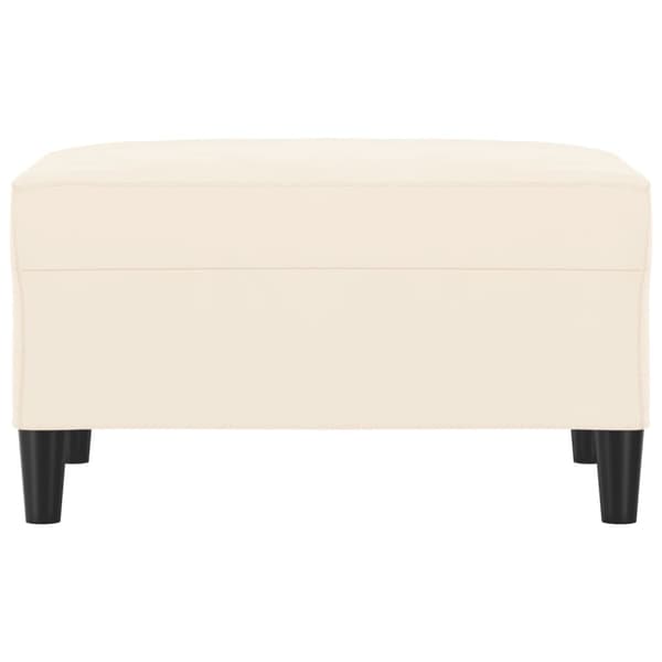 Fotpall gräddvit 70x55x41 cm sammet