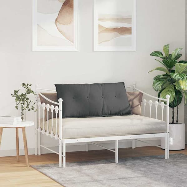 Ryggkudde Mörkgrå 100 x 19 x 50 cm tyg