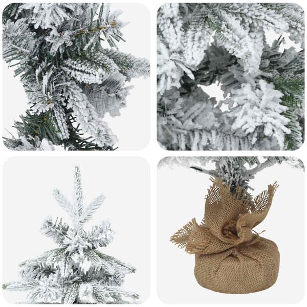 Mini julgran 90 cm PVC och PE Grön och Vit
