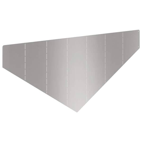 Kant för gräsmatta 4 st 100 x 45 cm Stål Silver