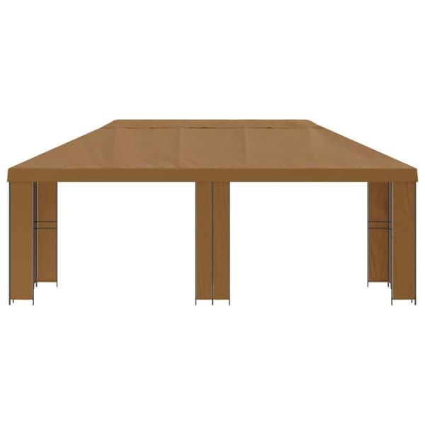 Trädgårdsgazebo 6 x 3 m Beige Polyester och Stål 190