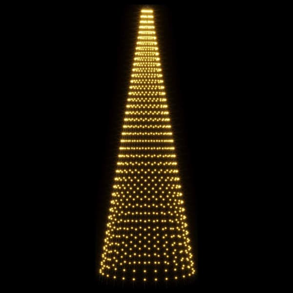 Julgransbelysning med markspett och flaggstång 400 cm