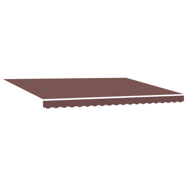 Markisram Brun 450 × 300 cm Polyester med PU-beläggning