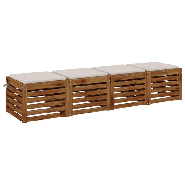 4-delade Sittdynor SOEST 4 st 100% Polyester Vit 50 x 50 x 3 cm