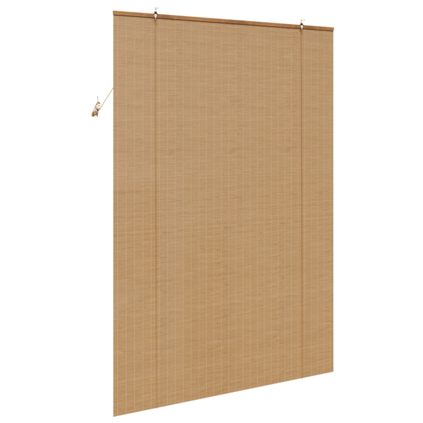 Rullgardin med gardiner Brun 140 x 220 cm Bambu