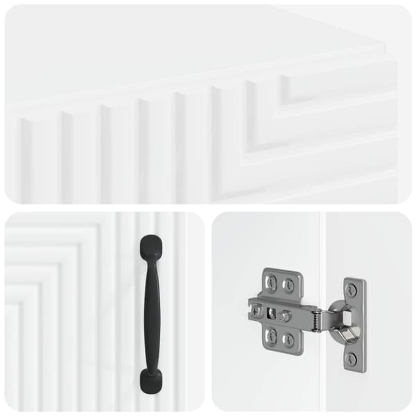 Badrumsskrubb HAARLEM Vit 30 x 31 x 80 cm Konstruerat trä