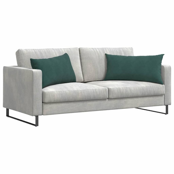 Sofakuddar 2 pcs Mörkgrön 80 x 40 cm Kordread tyg