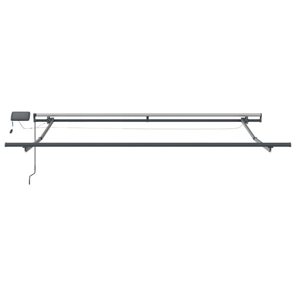 Utfällbar markis Grön och vit 300 x 250 cm tyg