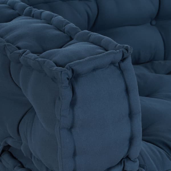 Pallettsoffa Kudde 3 pcs Indigo 120 x 80 x 38 cm Tyg