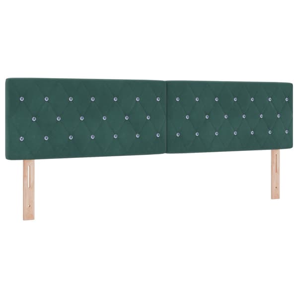 Bäddfjäder med madrass Mörkgrön 180 x 200 cm Sammet
